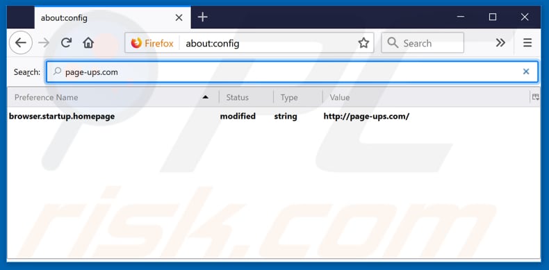 Removing page-ups.com from Mozilla Firefox default search engine