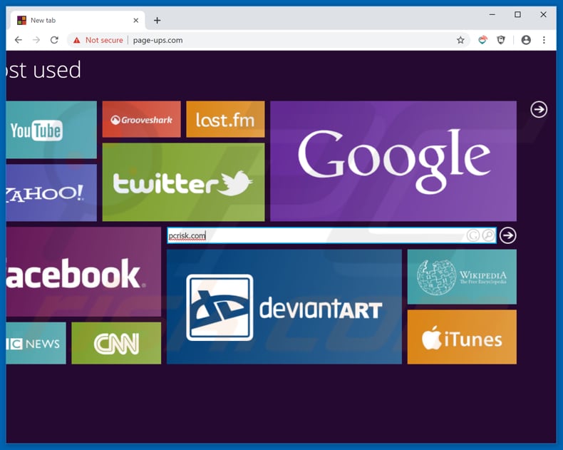 page-ups.com browser hijacker