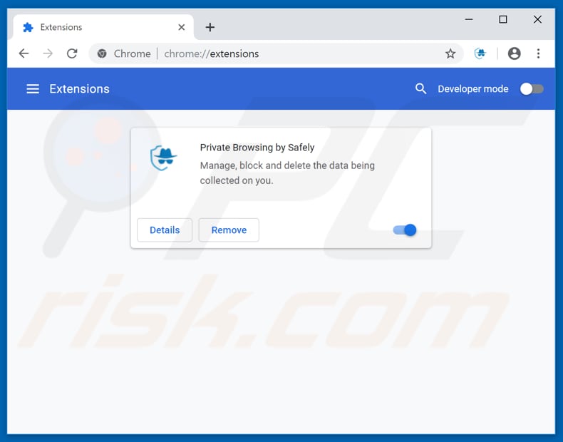 Removing search.privatesearch.online related Google Chrome extensions