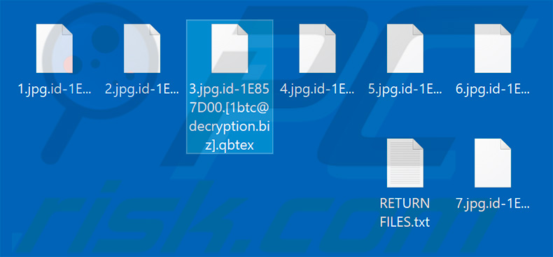 Files encrypted by Qbtex