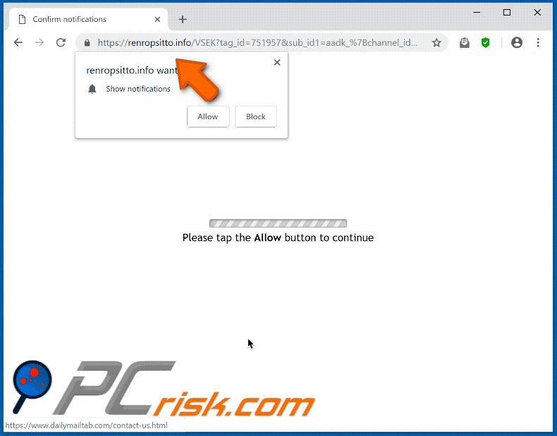 renropsitto[.]info website appearance (GIF)