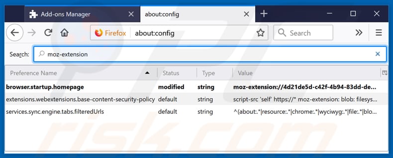 Removing portal.score-stars.com from Mozilla Firefox default search engine