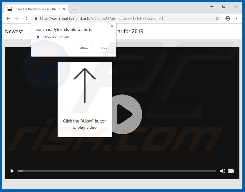 searchnotifyfriends[.]info pop-up redirects