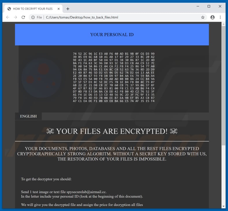 SECURE decrypt instructions