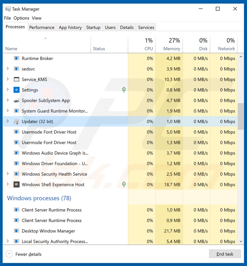 TopShape Unwanted Application in Windows Task Manager