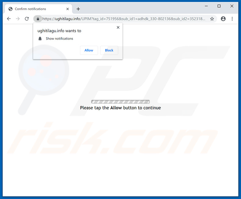 ughitilagu[.]info pop-up redirects