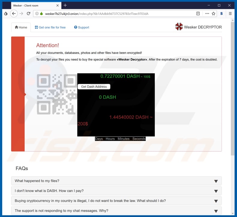 Wesker Encrypter website