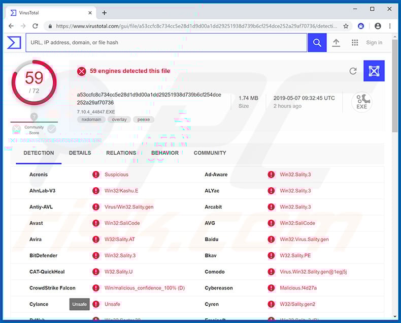 Win32/Zpevdo detections