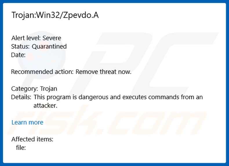 Win32/Zpevdo malware