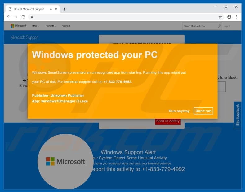 microsoft defender smartscreen prevented an unrecognised app from starting