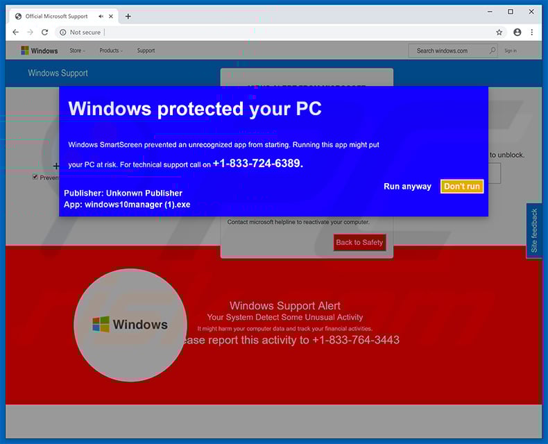 Pop Up windows message "This computer is not running genuine windows