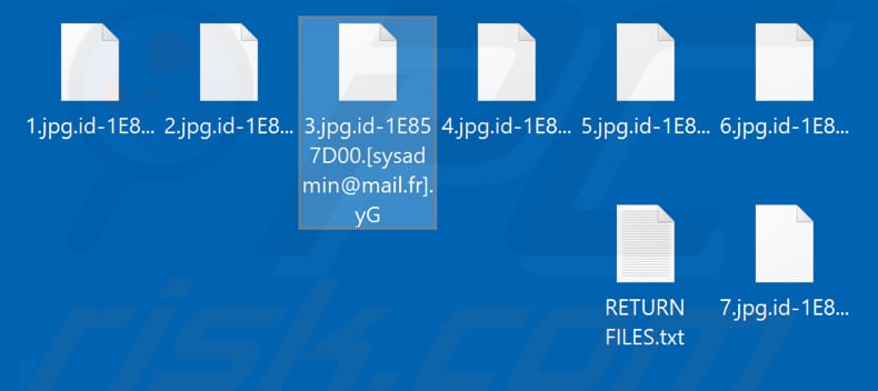 Files encrypted by yG