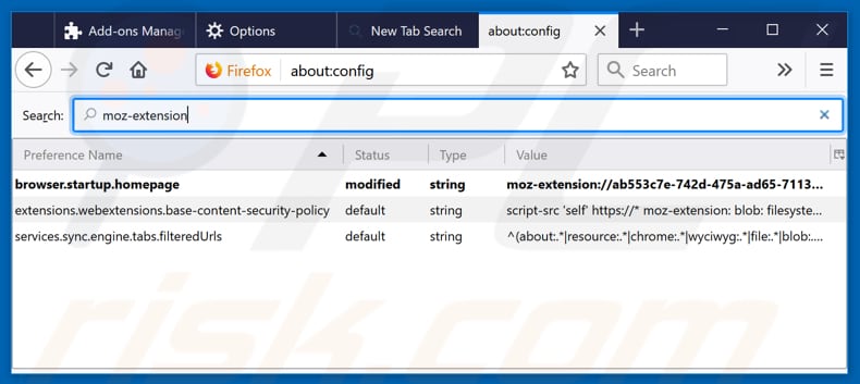 Removing search.hyourpackagetrackednow.com from Mozilla Firefox default search engine