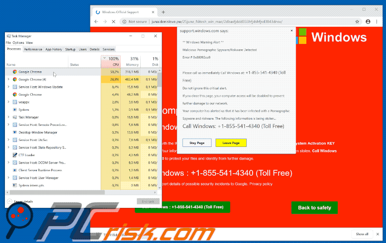 Error # 0x80092ee9 scam CPU usage