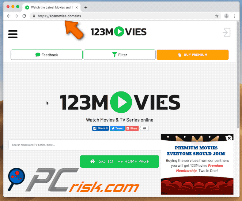 123movies website appearance (GIF)