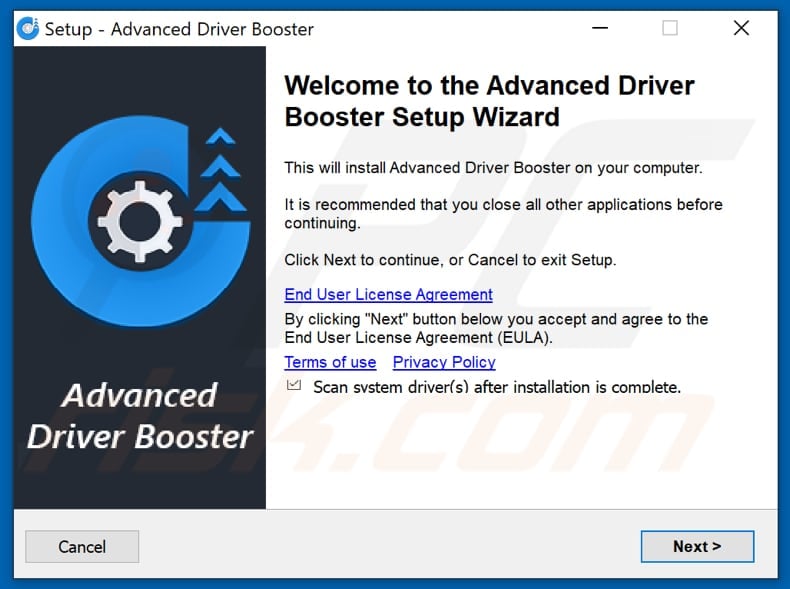 Advanced Driver Booster installation setup