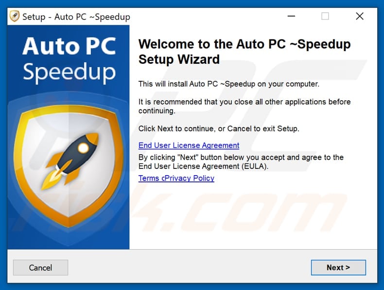 Auto PC Speedup installation setup