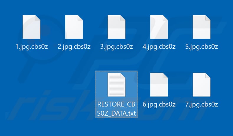 Files encrypted by cbs0z
