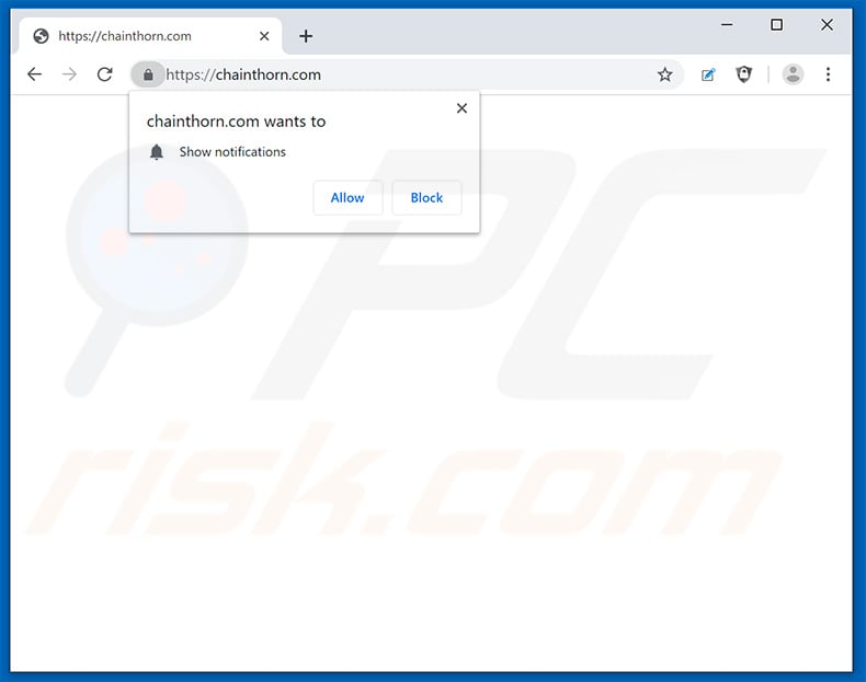 chainthorn.com pop-up redirects