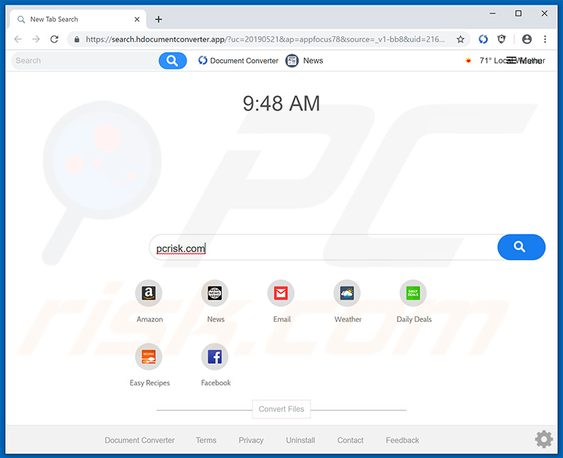 search.hdocumentconverter.app browser hijacker