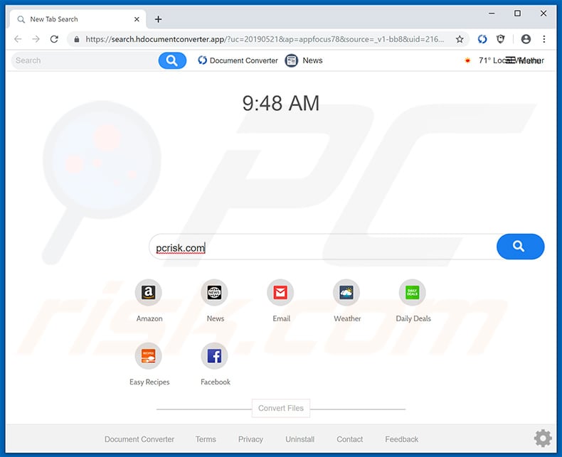 search.hdocumentconverter.app browser hijacker