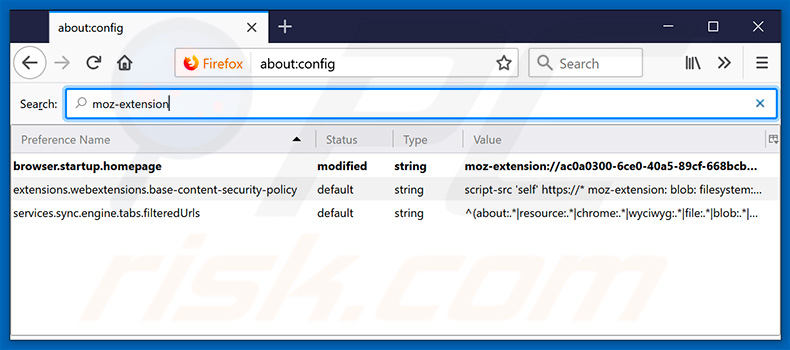 Removing search.heasyspeedtracker.com from Mozilla Firefox default search engine