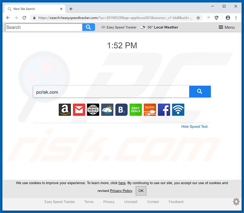search.heasyspeedtracker.com browser hijacker