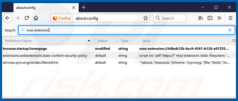 Removing search.hfastloginemailnow.com from Mozilla Firefox default search engine