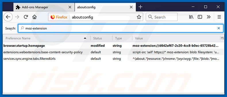 Removing search.hfreeonlinemanuals.com from Mozilla Firefox default search engine