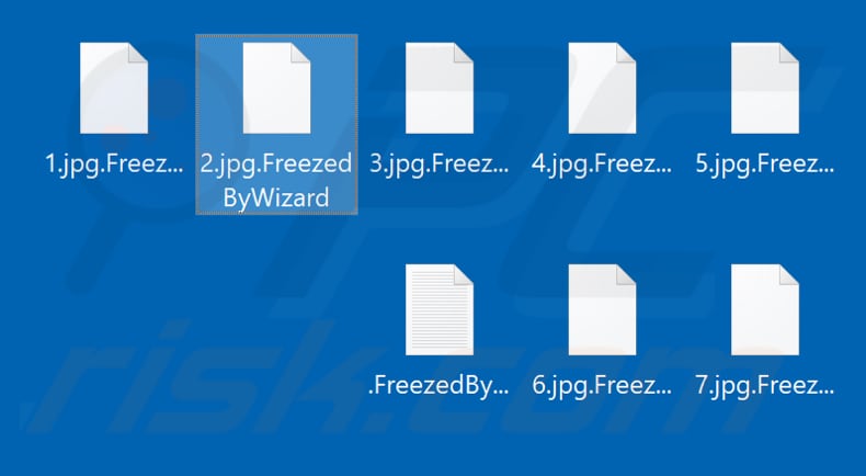 Files encrypted by FreezedByWizard