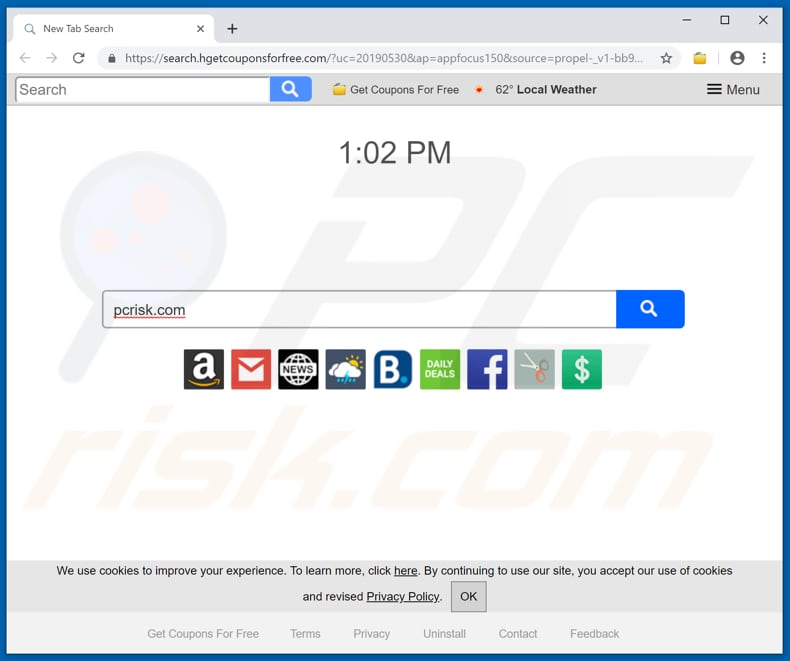 search.hgetcouponsforfree.com browser hijacker
