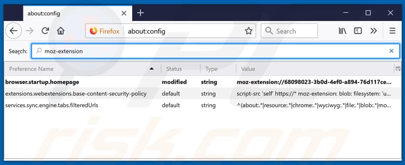 Removing search.hgetrecipesnow.com from Mozilla Firefox default search engine