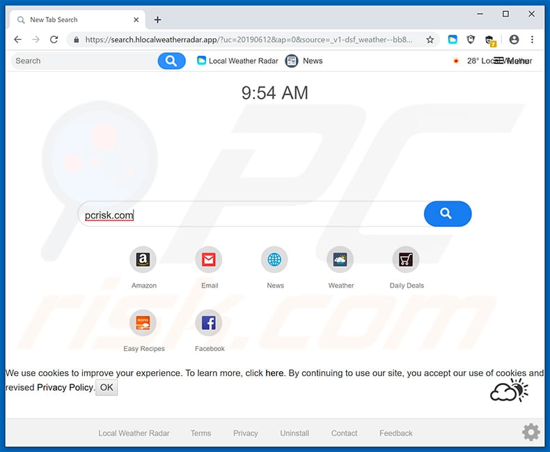 search.hlocalweatherradar.app browser hijacker