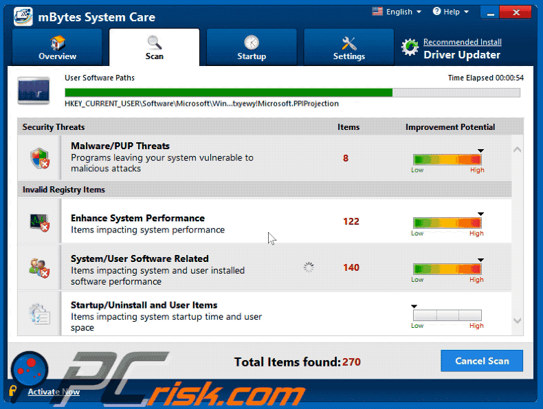 mBytes System Care appearance in gif