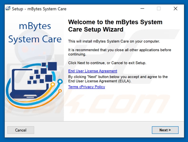 mBytes System Care installation setup