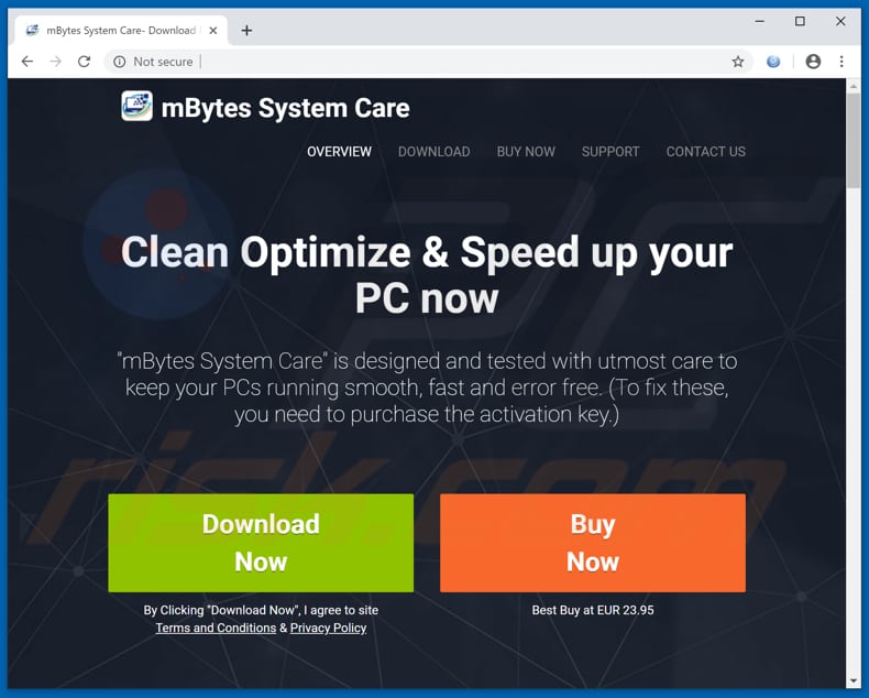 mBytes System Care website