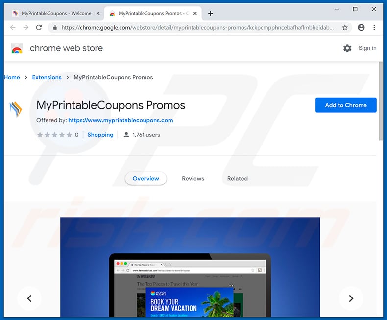 MyPrintableCoupons adware