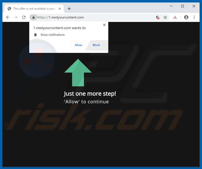 nextyourcontent[.]com pop-up redirects
