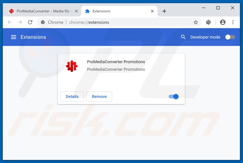 Removing ProMediaConverter ads from Google Chrome step 2