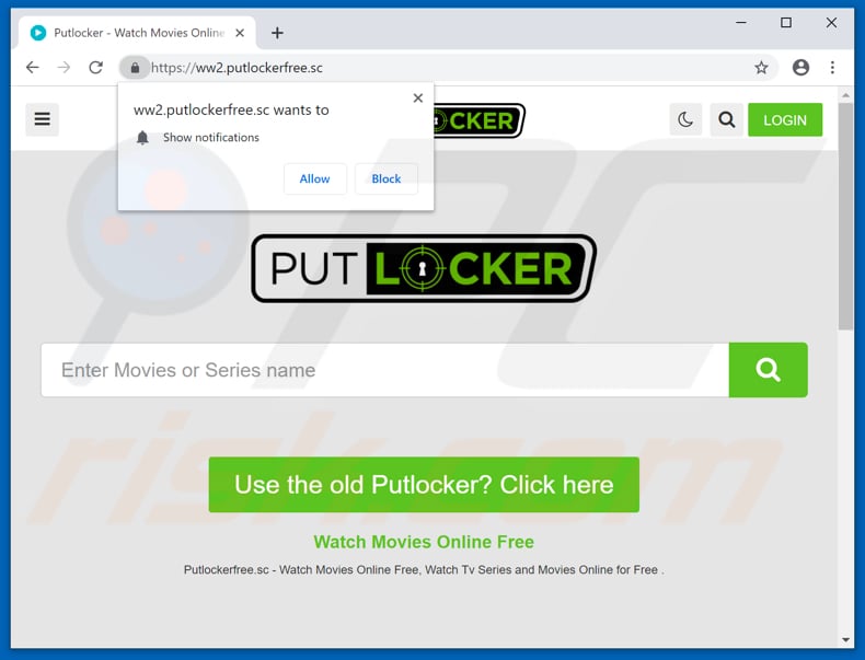 Putlocker adware