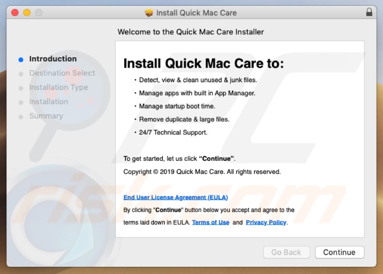 Quick Mac Care installer