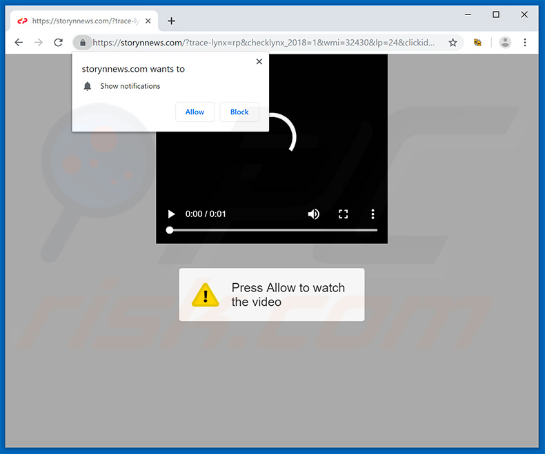 storynnews[.]com pop-up redirects