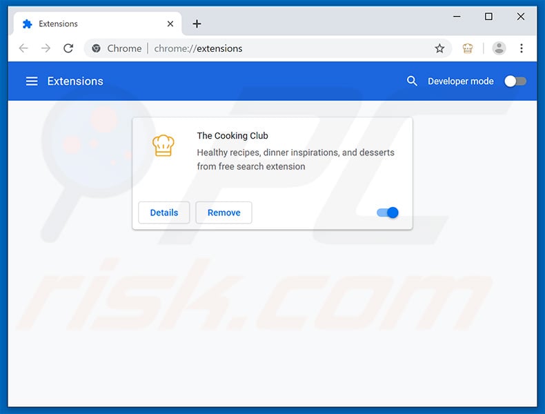Removing feed.thecooking.club related Google Chrome extensions
