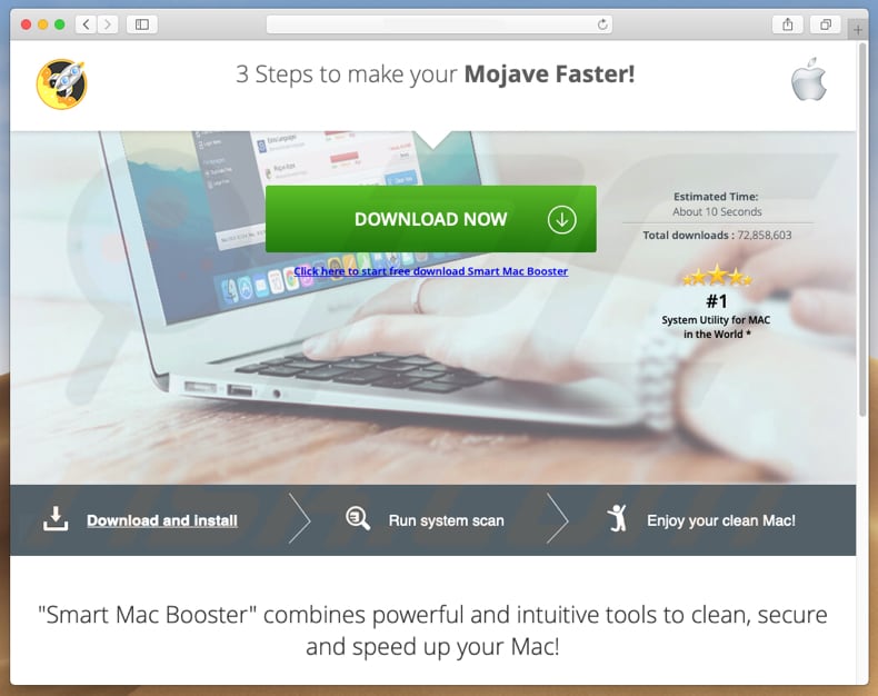 website promoting smart mac booster