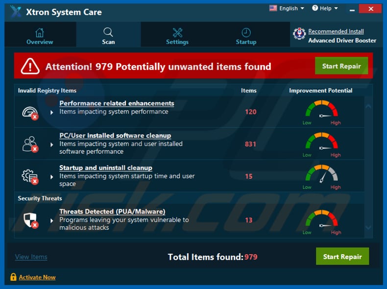 Xtron System Care unwanted application