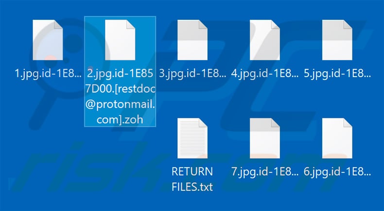 Files encrypted by Zoh