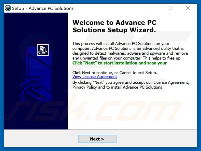 Advance PC Solutions installation setup