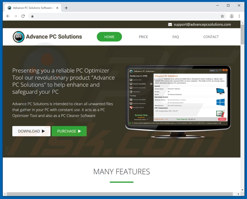 Advance PC Solutions download page