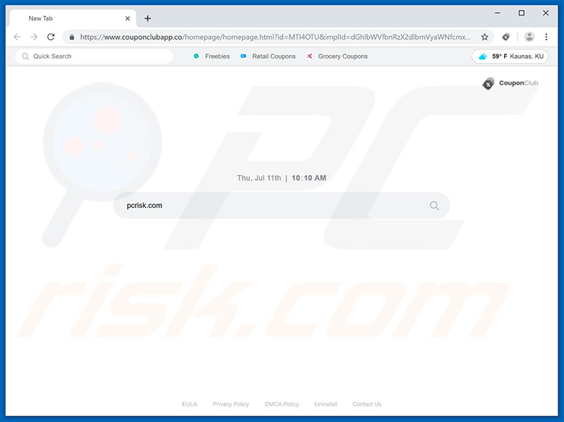 couponclubapp.co browser hijacker