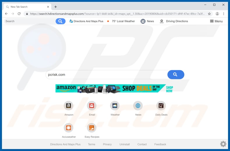 search.hdirectionsandmapsplus.com browser hijacker